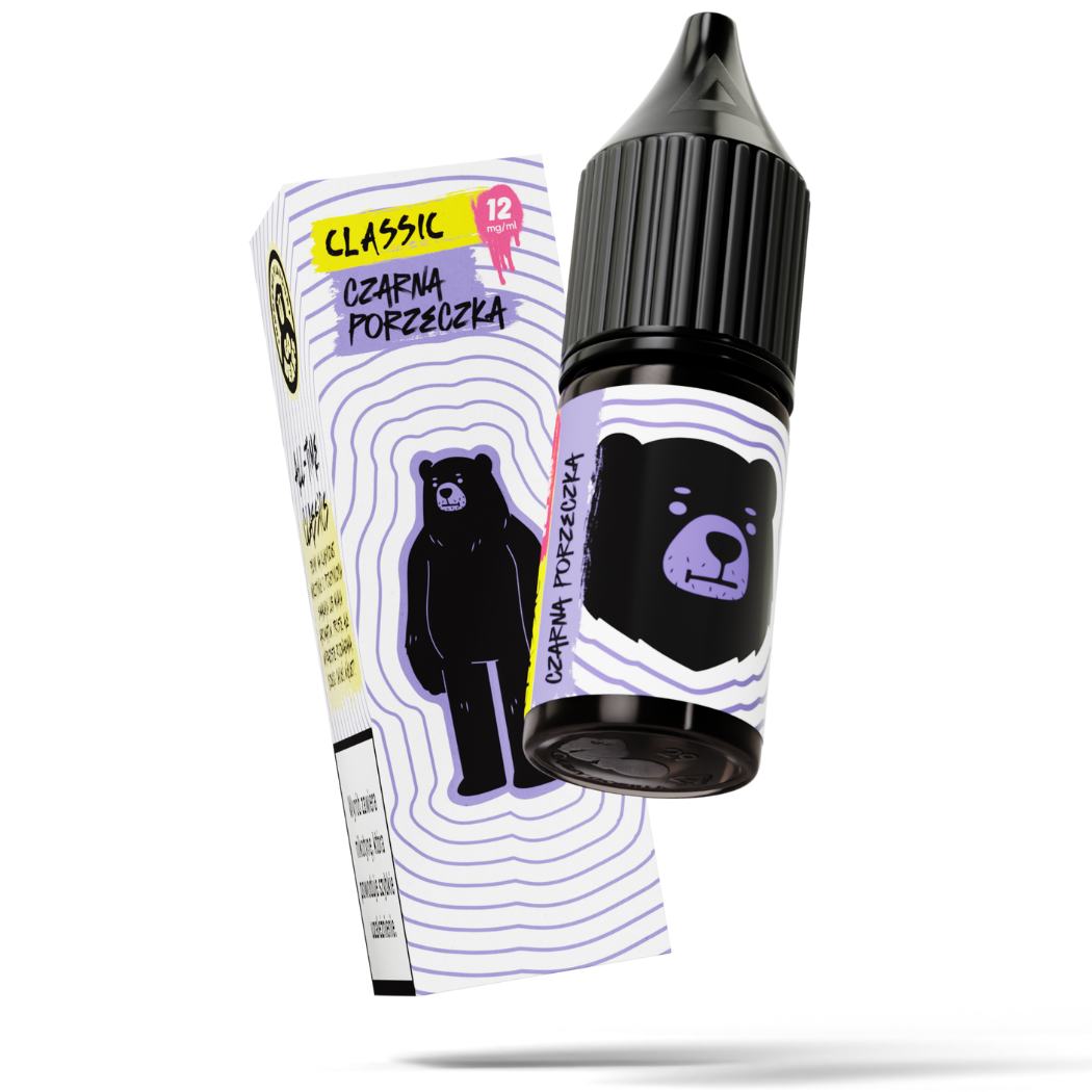 liquid z nikotyna go bears classic czarna porzeczka mockup