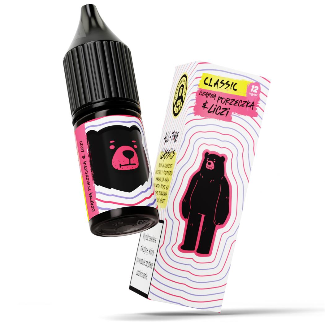 liquid z nikotyna go bears classic czarna porzeczka mockup