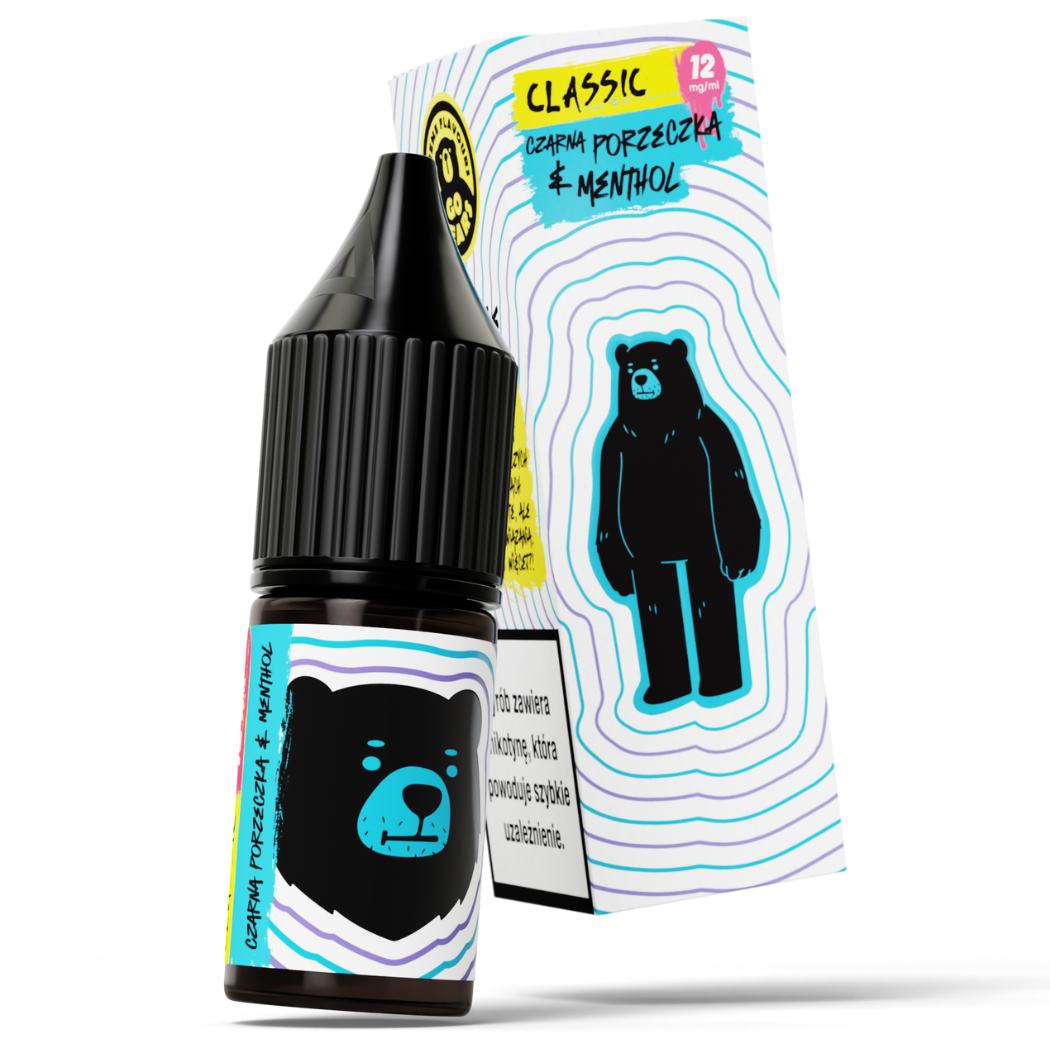 liquid z nikotyna go bears classic czarna porzeczka menthol mockup
