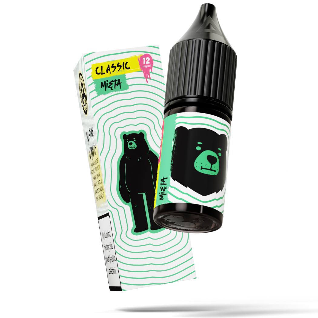 liquid z nikotyna go bears classic mięta mockup