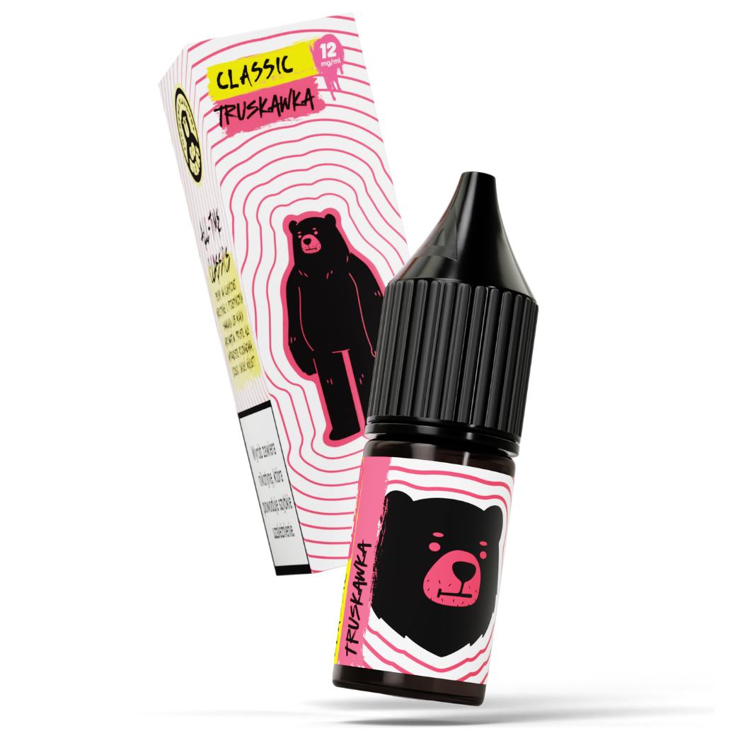 liquid z nikotyna go bears classic truskawka mockup