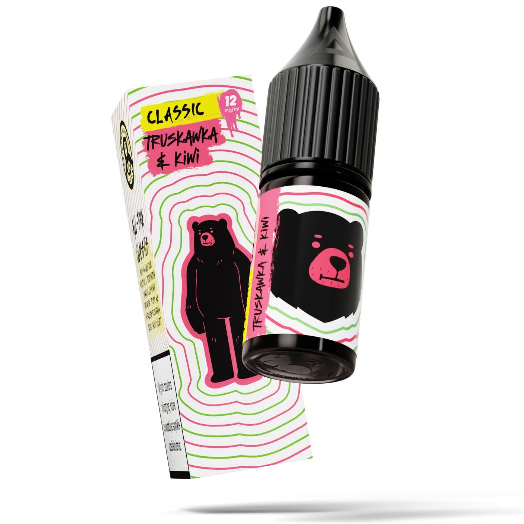 liquid z nikotyna go bears classic truskawka kiwi mockup
