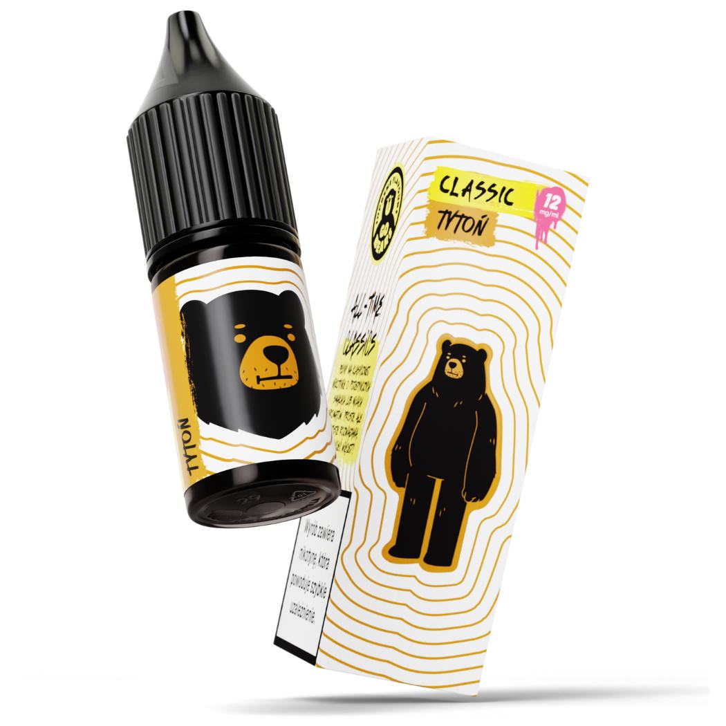 liquid z nikotyna go bears classic tytoń mockup
