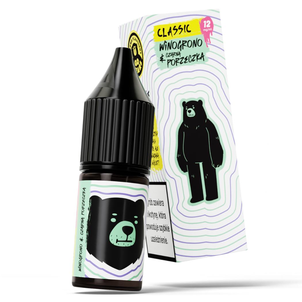 liquid z nikotyna go bears classic winogrono czarna porzeczka mockup