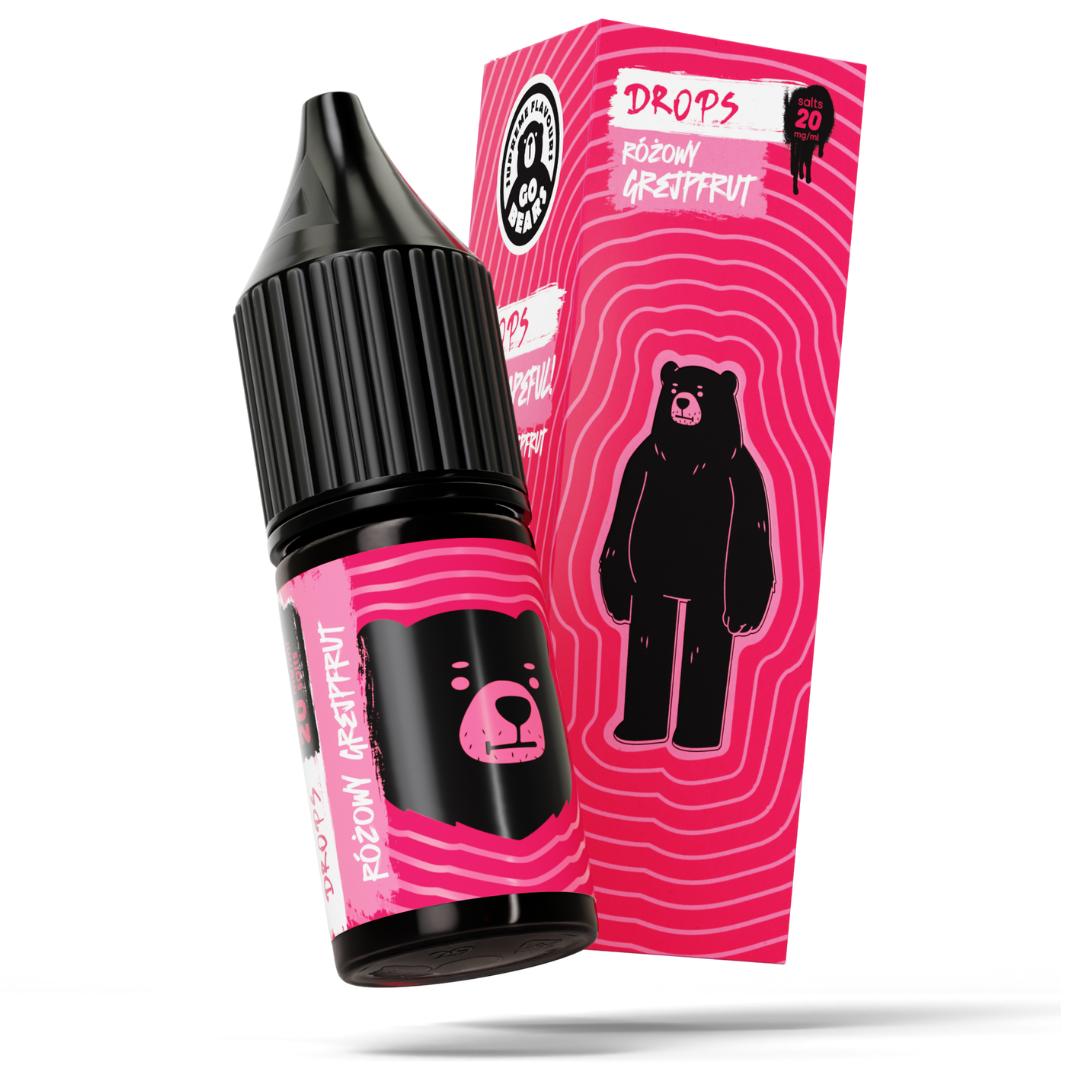 liquid na soli nikotynowej go bears drops rozowy grejpfrut mockup