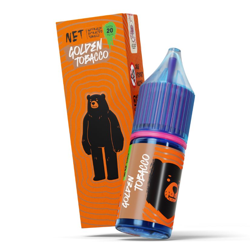 liquid na soli nikotynowej go bears net golden tobacco mockup