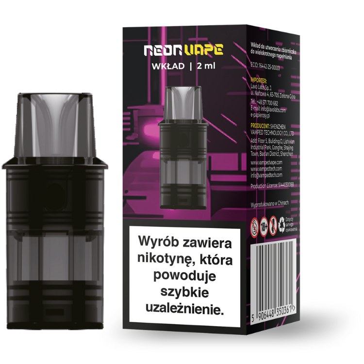 wkłady do vape Wkład Neon Vape pusty