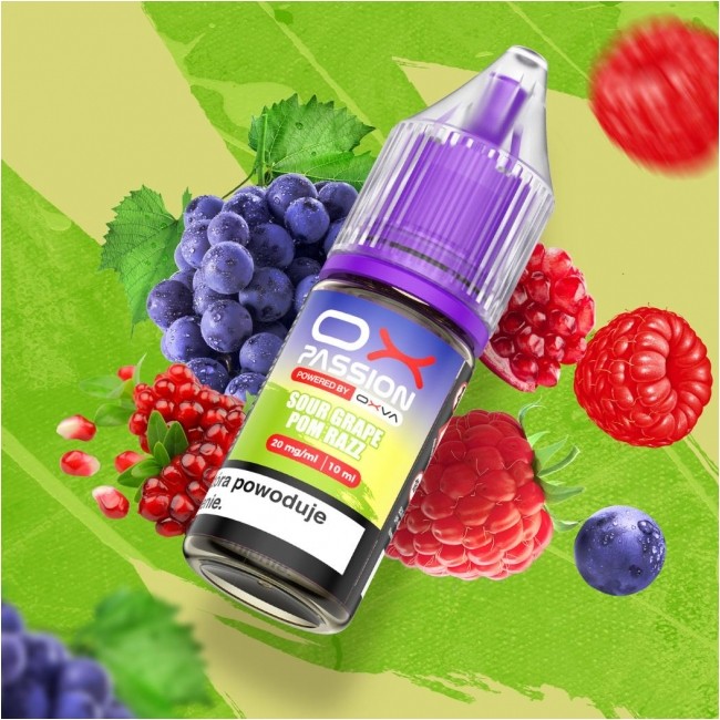 Liquid OXVA OX Passion 10ml Sour Grape Pom Razz 20mg