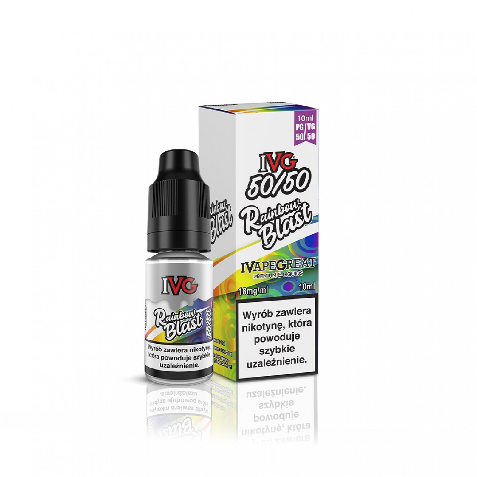 「BIG ICE LIQUID」llic Rainbow Longfill Dark Line Ice Rainbow II 8 ml – Mieszanka 11 Smaków