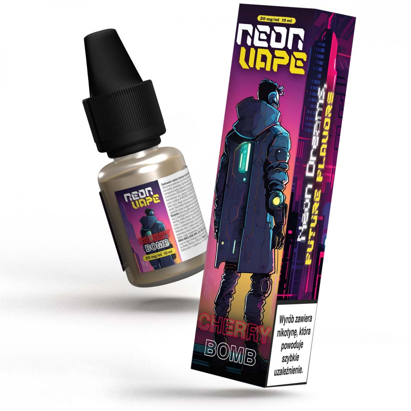 Liquid Neon Vape Salt 10ml Cherry Bomb 20mg - e-papierosy.pl