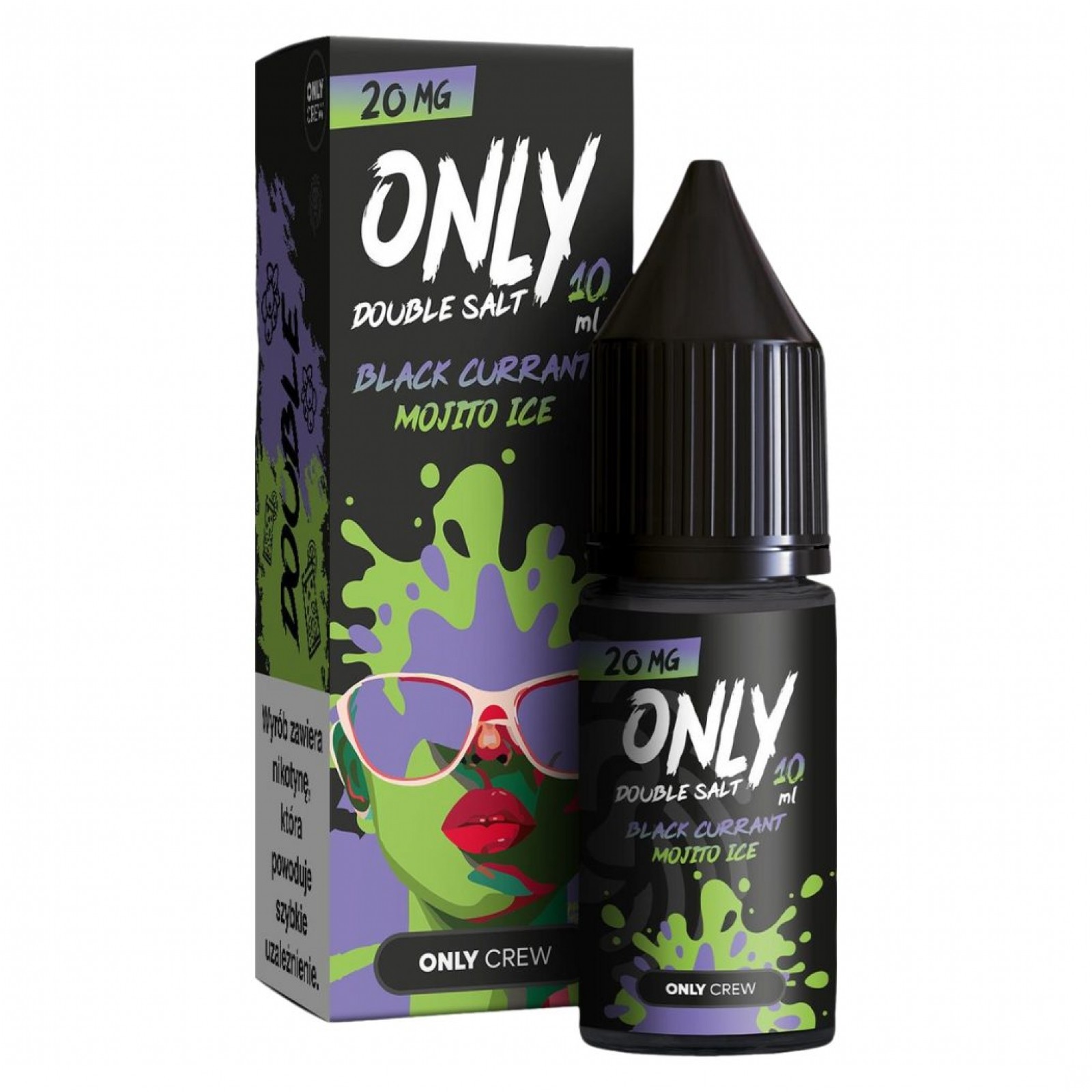Liquid Only Double Salt 10ml Black Currant Mojito Ice 20mg - e-papierosy.pl