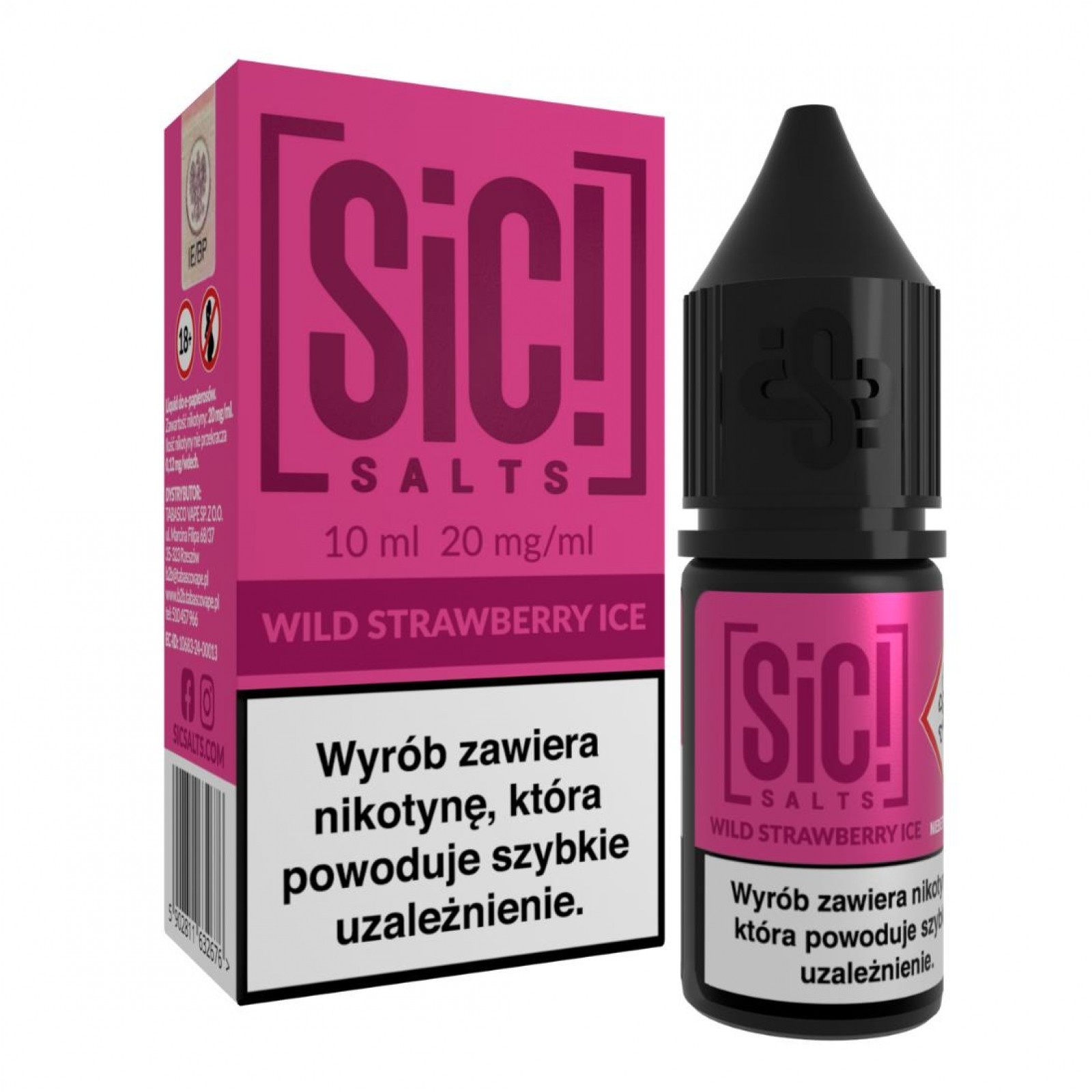 Liquid do e-papierosa SIC! SALTS 10ml Wild Strawberry Ice 20mg - e