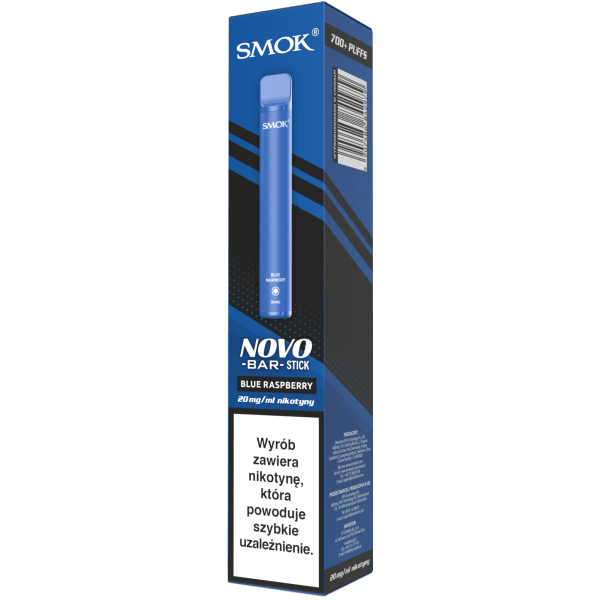 E-papieros jednorazowy SMOK NOVOBAR Stick Blue Raspberry 20mg