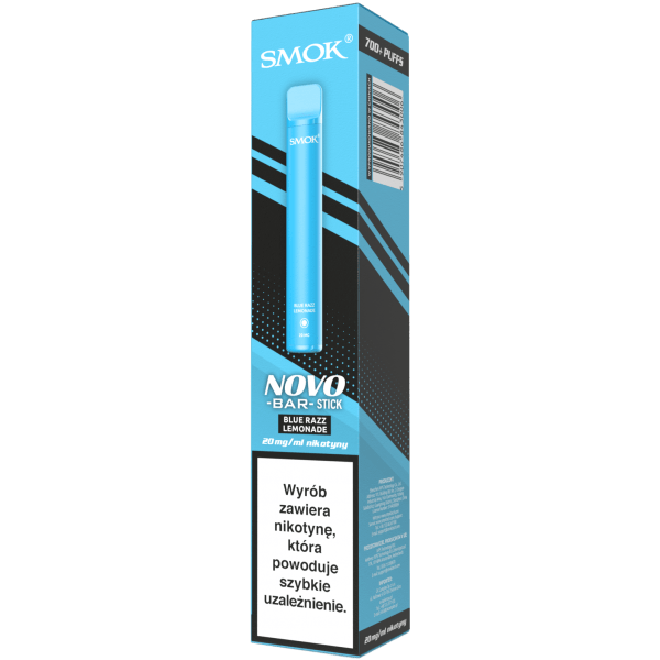 E-papieros jednorazowy SMOK NOVOBAR Stick Blue Razz Lemonade 20mg