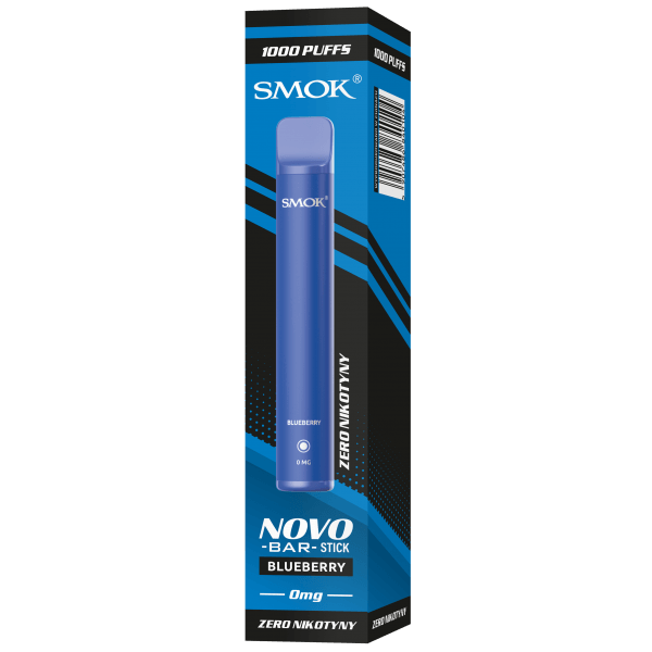 E-papieros jednorazowy SMOK NOVOBAR Stick Blueberry 0mg