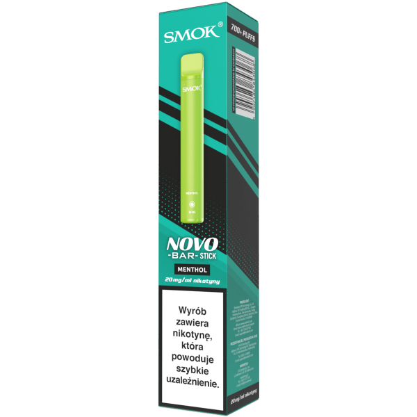 E-papieros jednorazowy SMOK NOVOBAR Stick Menthol 20mg