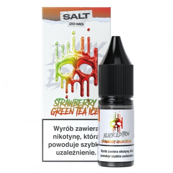 Liquid Dark Line Salt Black Edition 10ml Strawberry Green Tea Ice 20mg