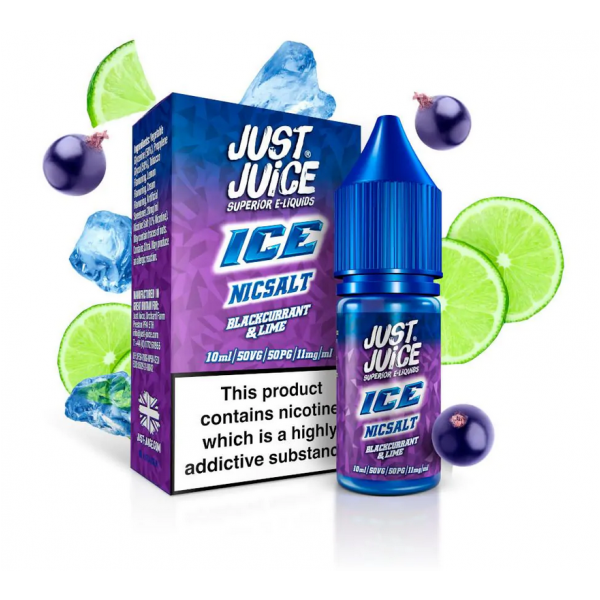 Liquid JUST JUICE 10ml Ice Blackcurrant Lime 20mg
