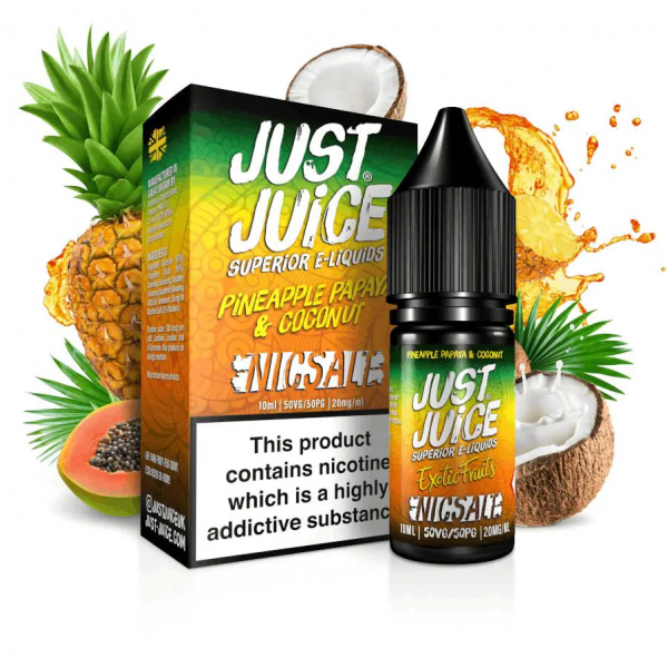 Liquid JUST JUICE Exotic Fruits Pineapple & Papaya & Coconut 10ml 20mg