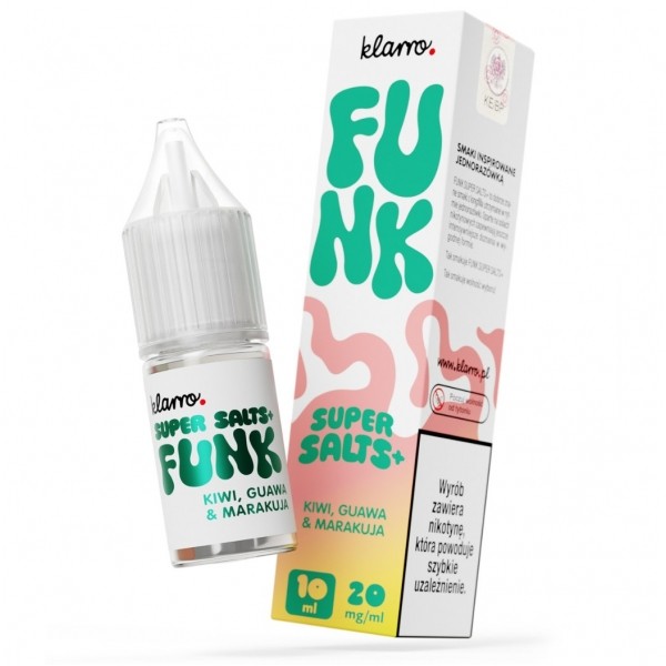 Liquid Klarro Funk Super Salts+ 10ml Kiwi Guawa Marakuja 20mg