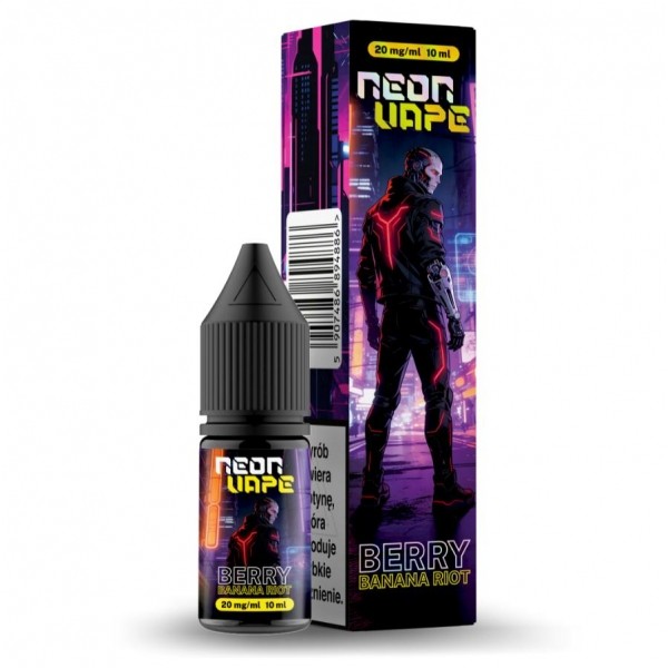 Liquid Neon Vape Salt Riot 10ml Berry Banana Riot 20mg