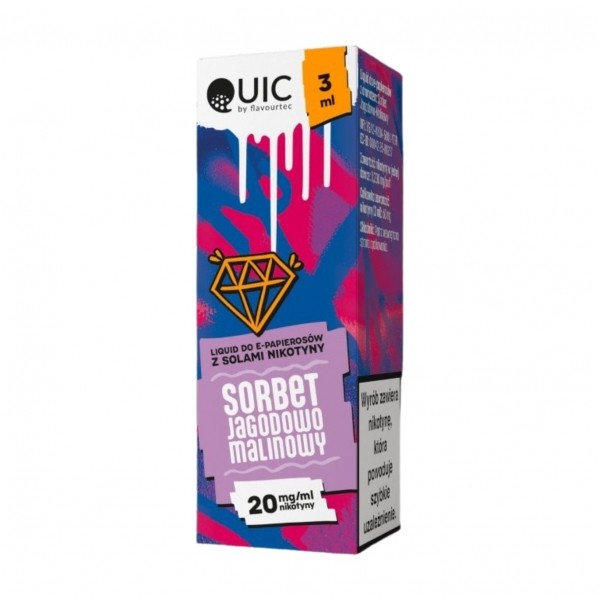 Liquid QUIC Salt 3ml Sorbet Jagodowo Malinowy 20mg