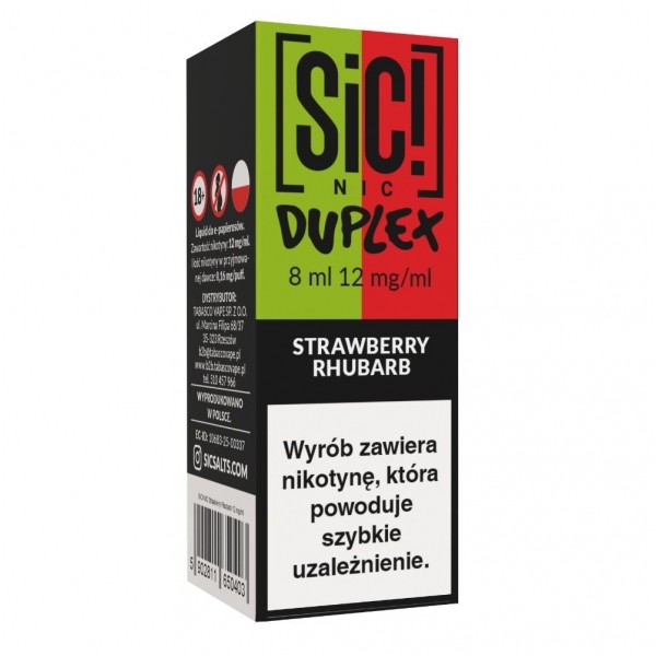 Liquid SIC! NIC 8ml Strawberry Rhubarb