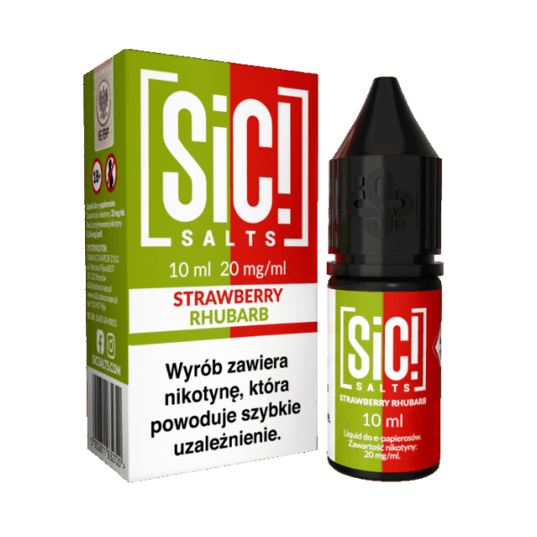 Liquid SIC! SALTS 10ml Strawberry Rhubarb 20mg