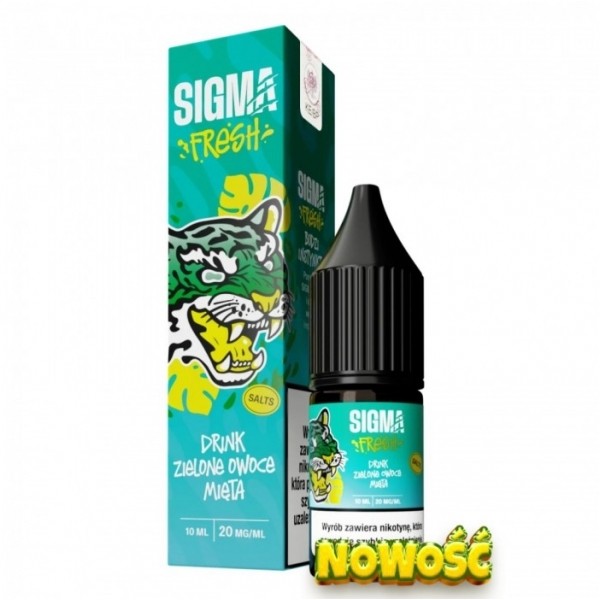 Liquid Sigma Fresh Salt 10ml Drink Zielone Owoce Mięta 20mg