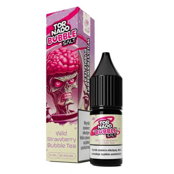 Liquid Tornado Salt 10ml Wild Strawberry Bubble Tea 20mg
