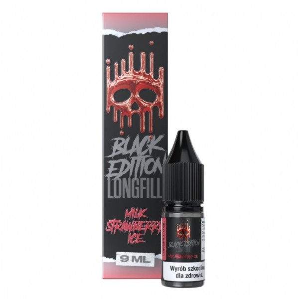 Longfill Dark Line Black Edition 9ml Milk Strawberry Ice
