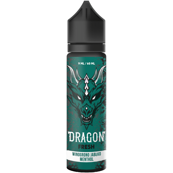 Longfill DRAGON FRESH Winogrono Jabłko Menthol 9/60ml