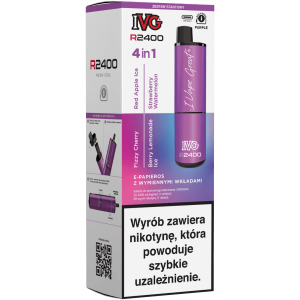 Zestaw startowy IVG R2400 Purple - 4 smaki